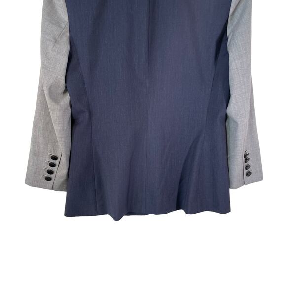 ATM Anthony Thomas Melillo Womens 100% Wool Sport Blazer Jacket Blue Gray Size 4 - Picture 8 of 16